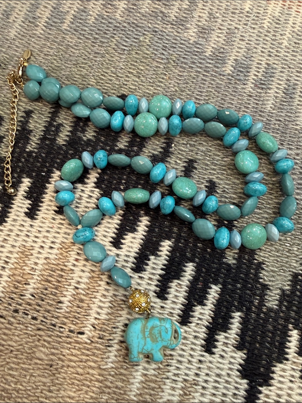 Fab Long CHICO’S Turquoise Bead Necklace
